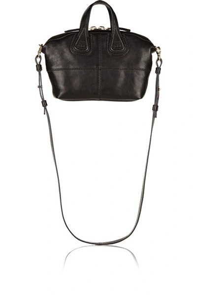 Givenchy Micro Nightingale Textured-leather Shoulder Bag In Black