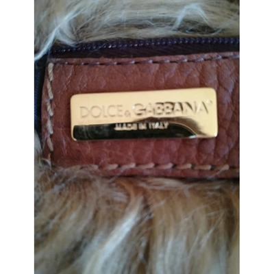Pre-owned Dolce & Gabbana Camel Fur Handbag