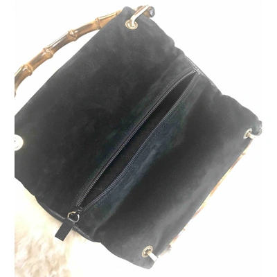 Pre-owned Gucci Bamboo Handbag In Black
