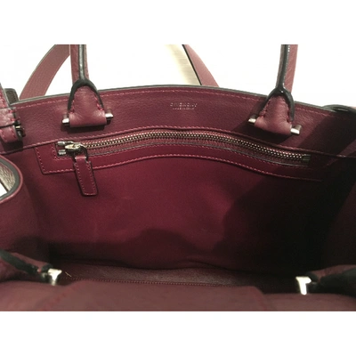 Pre-owned Givenchy Obsedia Leather Handbag In Burgundy