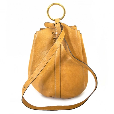 Pre-owned Delvaux Yellow Leather Handbag