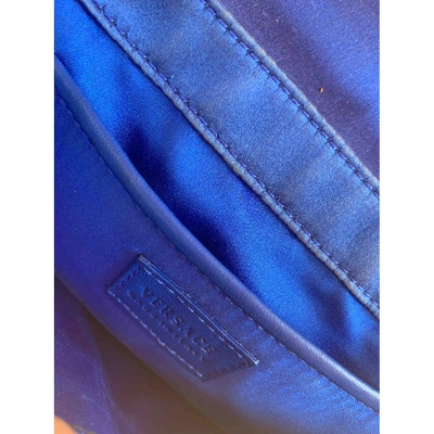 Pre-owned Versace Silk Mini Bag In Blue