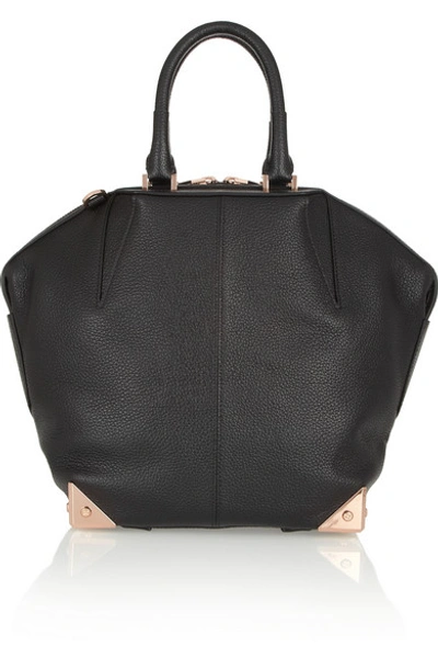 Alexander Wang The Emile Textured-leather Tote In Black