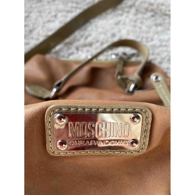 Pre-owned Moschino Cheap And Chic Leather Handbag In Beige