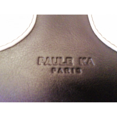 Pre-owned Paule Ka Leather Mini Bag In Black
