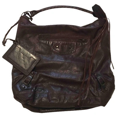 Pre-owned Balenciaga Day  Brown Leather Handbag