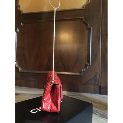 Pre-owned Chanel 2.55 Leather Clutch Bag In Red