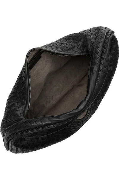 Shop Bottega Veneta Veneta Large Intrecciato Leather Shoulder Bag In Black