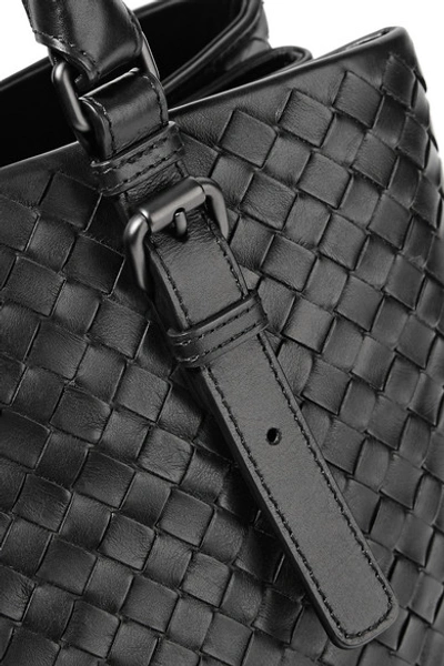 Shop Bottega Veneta Roma Large Intrecciato Leather Tote In Black