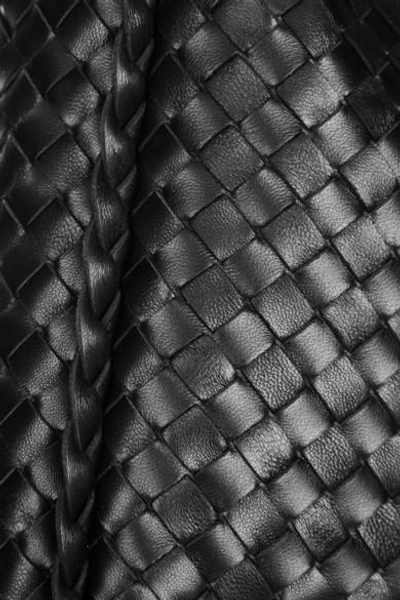 Shop Bottega Veneta Maxi Veneta Intrecciato Leather Shoulder Bag In Black