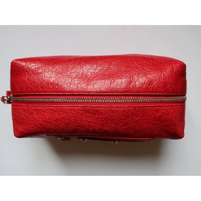 Pre-owned Balenciaga Red Leather Travel Bag