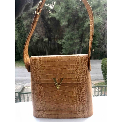 Pre-owned Valentino Garavani Camel Crocodile Handbag