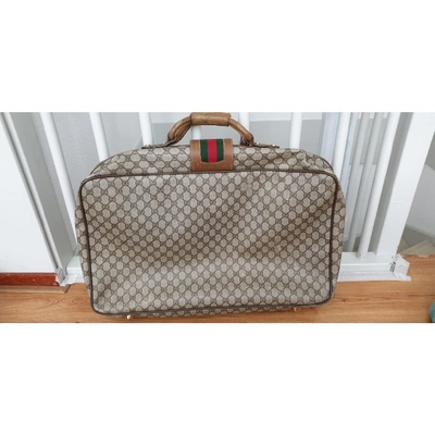 Pre-owned Gucci Beige Cloth Travel Bag