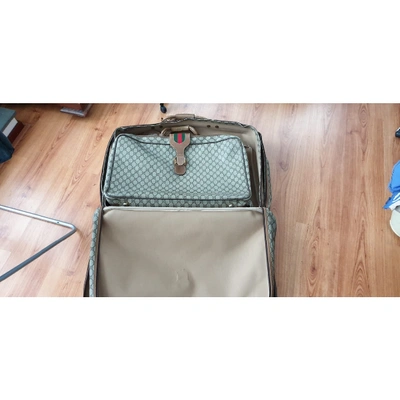 Pre-owned Gucci Beige Cloth Travel Bag