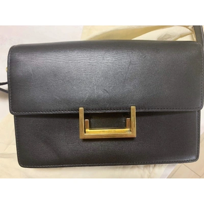 Pre-owned Saint Laurent Lulu Black Leather Handbag