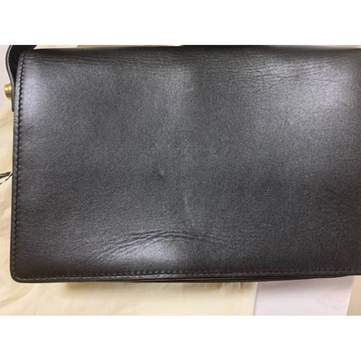 Pre-owned Saint Laurent Lulu Black Leather Handbag
