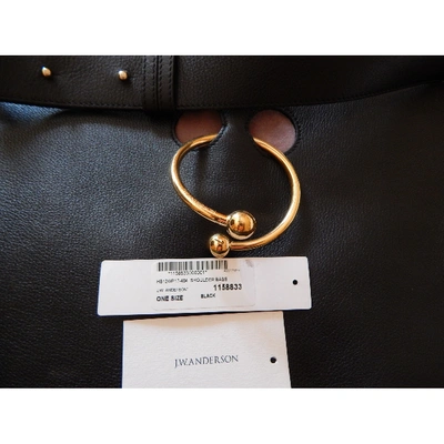 Pre-owned Jw Anderson Leather Handbag In Black