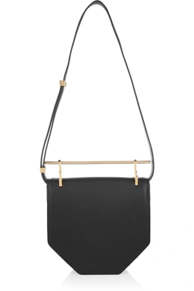 Shop M2malletier Amor Fati Leather Shoulder Bag In Black