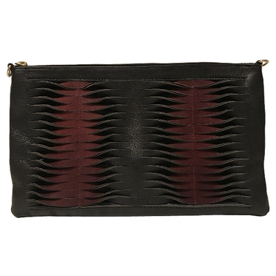 Pre-owned Topshop Tophop  Black Leather Clutch Bag