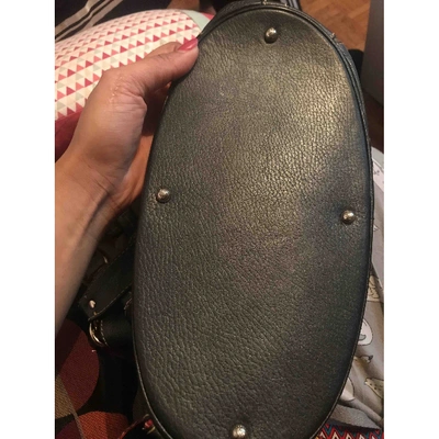 Pre-owned Lancel 1er Flirt Leather Crossbody Bag In Grey