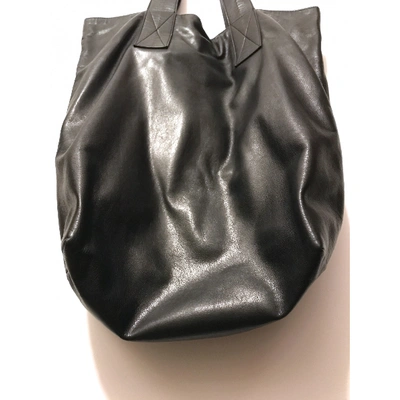 Pre-owned Ann Demeulemeester Leather Tote In Black