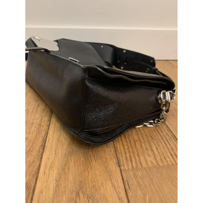 Pre-owned Versace Black Leather Handbag