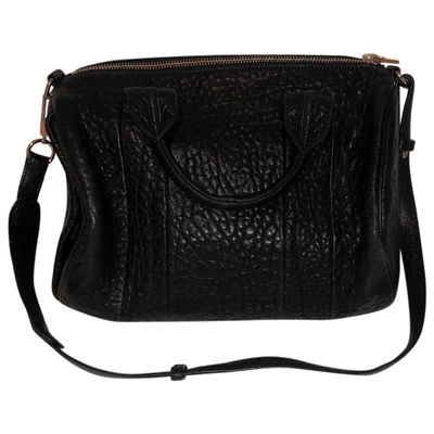 Pre-owned Alexander Wang Rocco Leather Crossbody Bag In Black