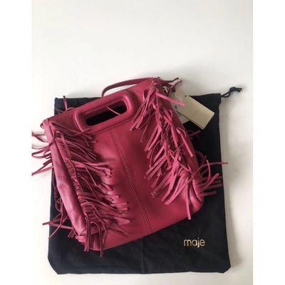 Pre-owned Maje Pink Leather Handbag