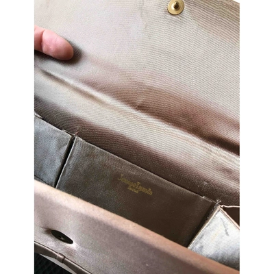 Pre-owned Lanvin Cloth Clutch Bag In Beige