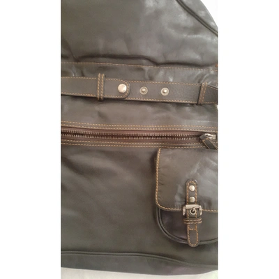 Pre-owned Dior Saddle Leather Handbag In Black