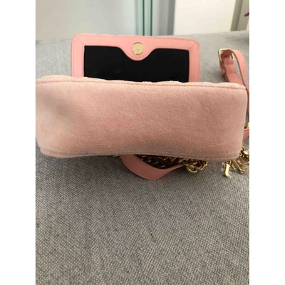 Pre-owned Juicy Couture Velvet Clutch Bag In Pink