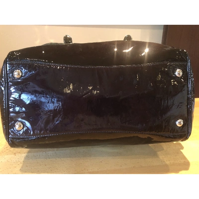 Pre-owned Prada Patent Leather Handbag In Black