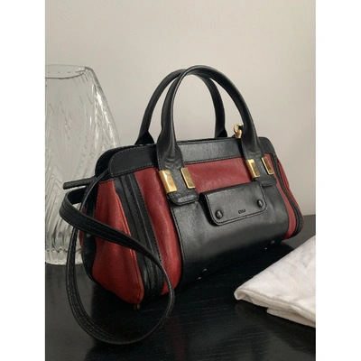 Pre-owned Chloé Alice Leather Handbag In Black