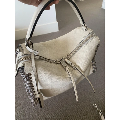 Pre-owned Fendi Sac Lei Leather Handbag In Beige