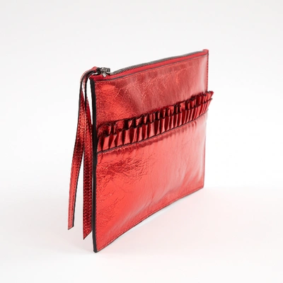 Pre-owned Drome Leather Clutch Bag In Red