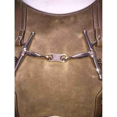 Pre-owned Gucci Khaki Leather Handbag