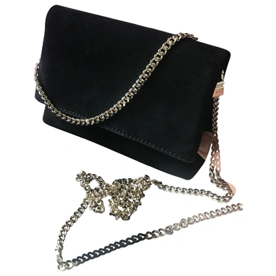 Pre owned Karen Millen Velvet Clutch Bag In Black ModeSens