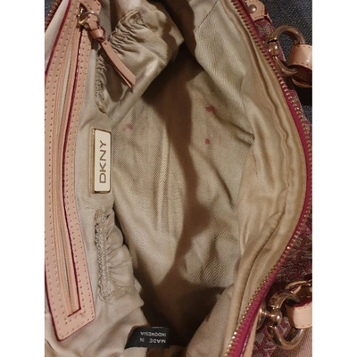 Pre-owned Dkny Cloth Handbag In Pink