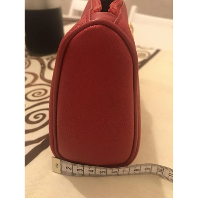 Pre-owned Versace Leather Vanity Case In Red