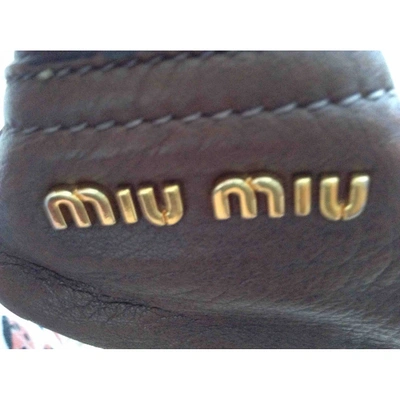 Pre-owned Miu Miu Brown Leather Handbag