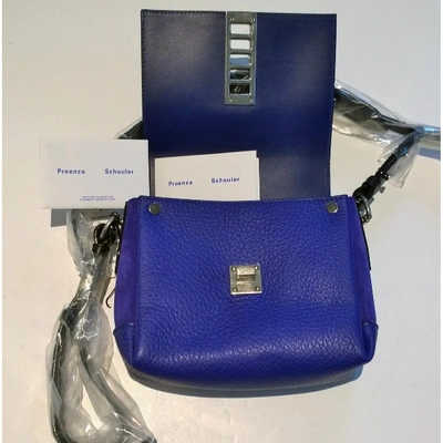 Pre-owned Proenza Schouler Mini Elliot Leather Handbag In Blue