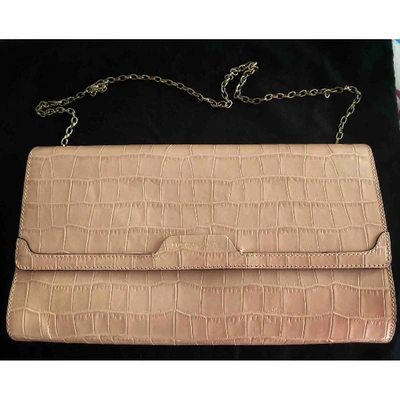 Pre-owned Emporio Armani Beige Leather Clutch Bag