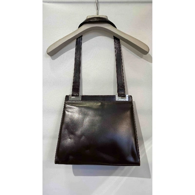 Pre-owned Gucci Leather Handbag In Brown