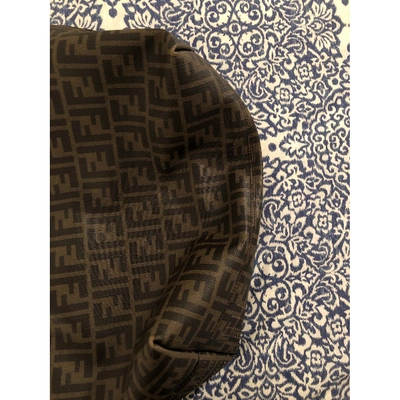Pre-owned Fendi Roll Bag  Cloth Handbag In Brown
