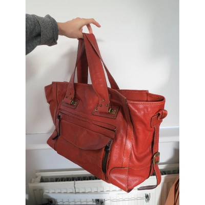 Pre-owned Chloé Leather Travel Bag In Red