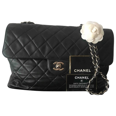 Pre-owned Chanel Timeless/classique Black Leather Handbag