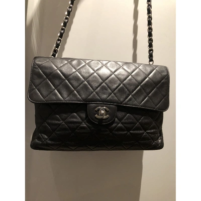 Pre-owned Chanel Timeless/classique Black Leather Handbag