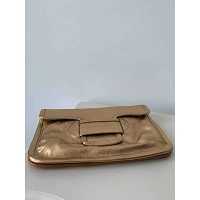 Pre-owned Pierre Hardy Gold Leather Clutch Bag