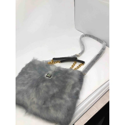 Pre-owned Dolce & Gabbana Grey Mongolian Lamb Handbag