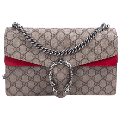 Pre-owned Gucci Dionysus Leather Handbag In Grey